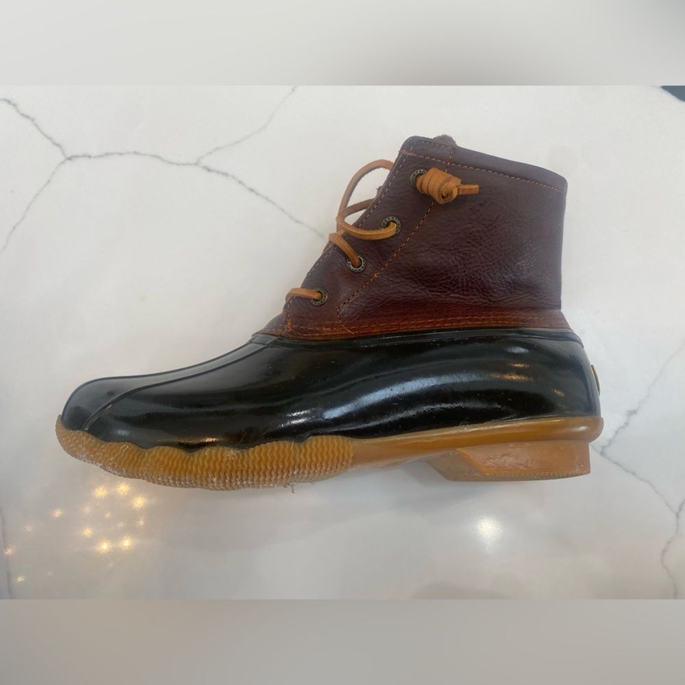 Sperry Women's Brown and Black Duck Boots - Picture 2 of 5